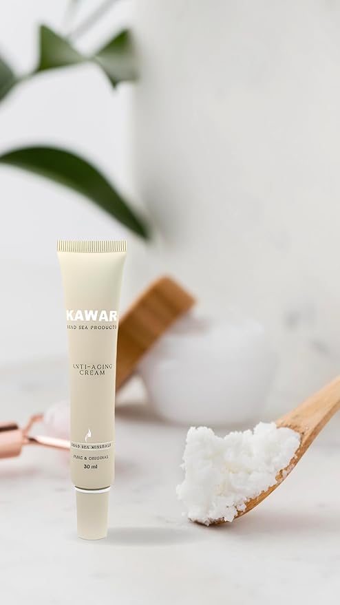 KAWAR Dead Sea Anti-Aging Face & Neck Cream | Hyaluronic Acid, Collagen, Niacinamide | Anti-Wrinkle Moisturizer for Women & Men, 1 oz-FemmiqueWomen