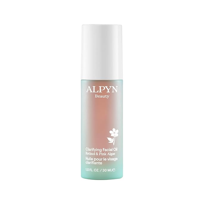 ALPYN Clarifying Facial Oil with Retinol & Pink Algae | Clear Congestion, Smooth Fine Lines, Improve Texture & Glow | 1 Fl Oz / 30 ml-FemmiqueWomen
