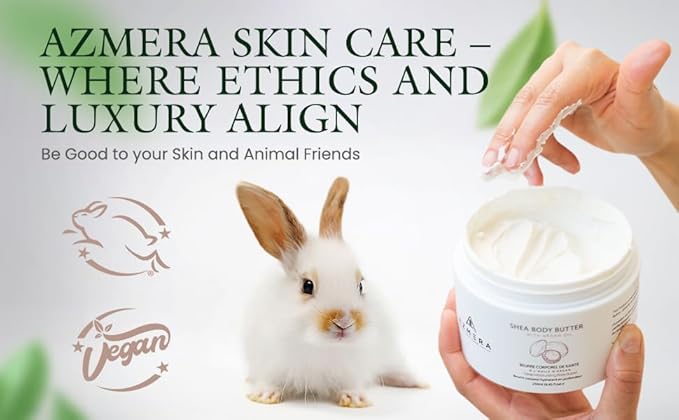 AZMERA Handcrafted Whipped Shea Body Butter – Unscented Moisturizer for Dry, Sensitive Skin with Argan Oil & Vitamin E – Vegan, Non-Greasy Whipped Body Butter for Women & Men – 8.82 oz-FemmiqueWomen