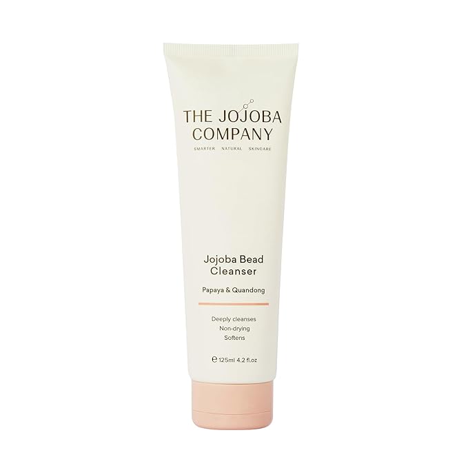 The Jojoba Company Bead Cleanser With Papaya & Quandong - Exfoliating & Hydrating Cream Face Wash - Gentle for Sensitive Skin - Pore Cleansing - For All Skin Types - 125ml-FemmiqueWomen
