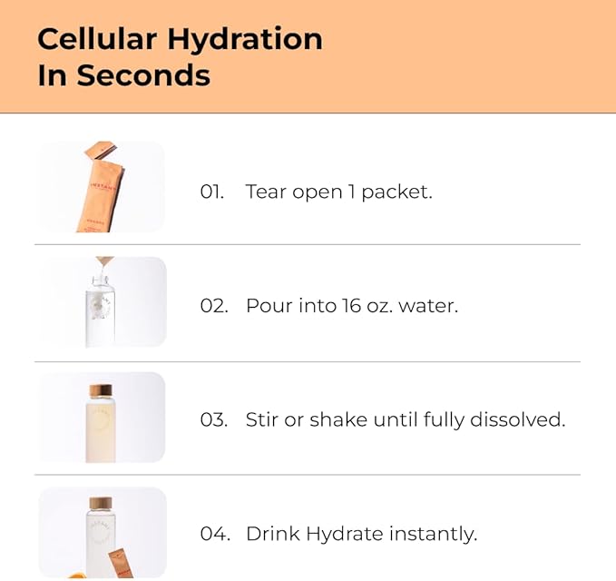 Instant Hydration Electrolytes Powder Packets - Citrus Orange Drink Mix - Zero Sugar - Keto, Vegan, Gluten-Free, Non-GMO - Boost Recovery, Brain Health, Muscle & Tissue Support- 30 Sticks-FemmiqueWomen