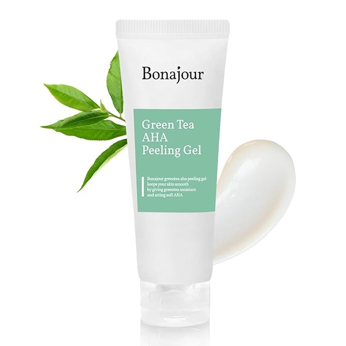 [BONAJOUR] Green Tea AHA Peeling Gel – Best Korean Vegan beauty AHA Deep Facial Exfoliating Gel 5.1Fl.oz-FemmiqueWomen