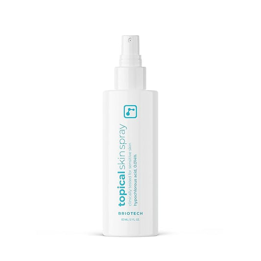 BRIOTECH Topical Skin Spray, Hypochlorous Acid Spray for Sensitive Skin, HOCl Facial Mist, Full Body Support Against Irritation, Calm Redness, Soothe Foot & Scalp, 2 oz Travel Size-FemmiqueWomen