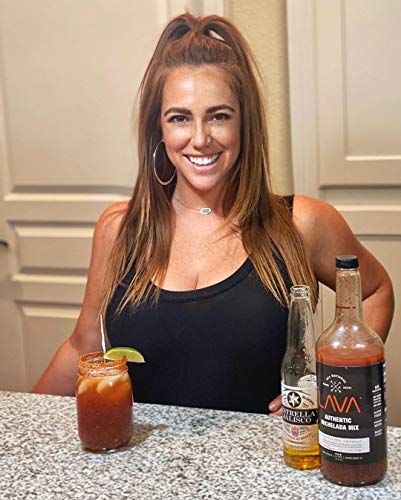 (3 Pack) LAVA All Natural Authentic Michelada Mix Craft Cocktail Mixer, Made with Real Tomatoes, Ancho Chile Peppers, Tamarind, No Junk Ingredients, Vegan, 1-Liter (33.8oz) Glass Bottle, Ready to Use-FemmiqueWomen