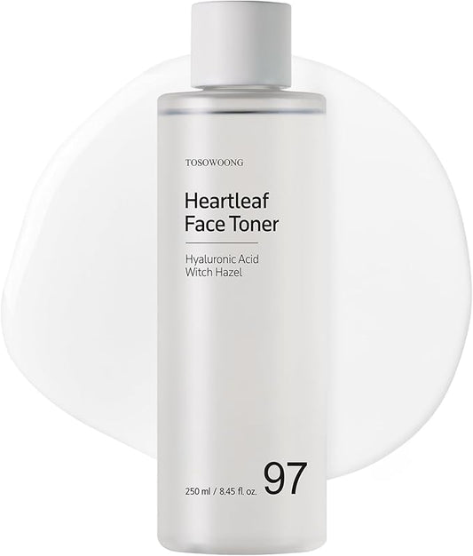 Heartleaf Face Toner with 970,200ppm Heartleaf Water, Centella, Hyaluronic Acid, Witch Hazel, Trouble Care, Acne-Prone, Calming, Hydrating, Purifying, Korean Skin Care, 250ml, 8.45 fl.oz.-FemmiqueWomen