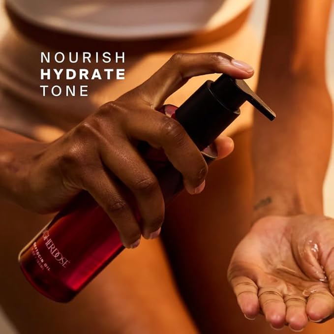 HigherDOSE Oxytocin Body Oil - Nourishing, Ayurvedic Body Care to Firm & Tone Skin - Lightweight & Fast-Absorbing Formula with Sea Buckthorn & Antioxidant-Rich Passion Fruit Seed Extract (5 Fl Oz)-FemmiqueWomen