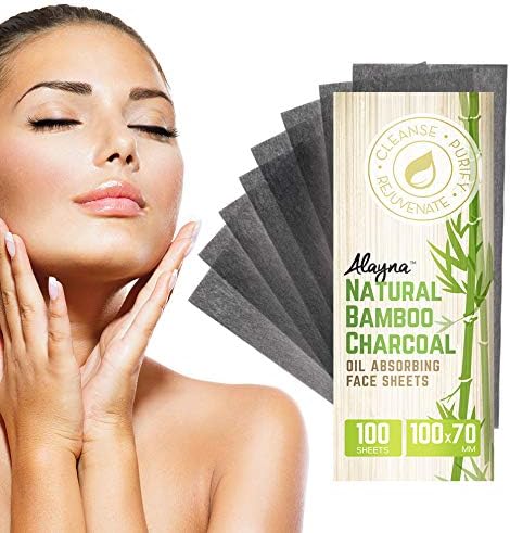 Oil Blotting Sheets for Face Natural Bamboo Charcoal Blotting Paper for Oily Skin Oil Absorbing Tissues Beauty Blotters Remove Excess Shine Organic Blot Papers For Facial Make Up & Skin Care 1 Pack-FemmiqueWomen