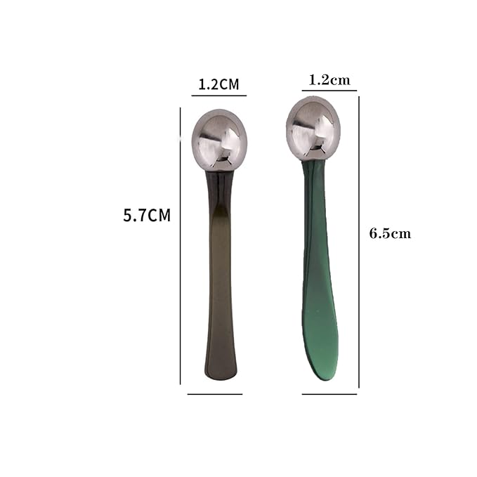 2 PCS Portable Eye Serum Cream Applicator Eyes Massage Tool, Can Be Used As Eyes Cream Spoon, Reduce Eye Swelling Flannel small gift bag-FemmiqueWomen