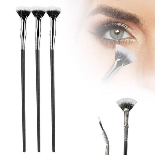 Folding Angle Scalloped Lash Brush, 2024 New Mascara Fan brushes for Lashes, Angled Eyelash Makeup Comb, Cosmetic Brushes Eyelash Separator Bent Applicators for Eye Lash Makeup (3 PCS)-FemmiqueWomen
