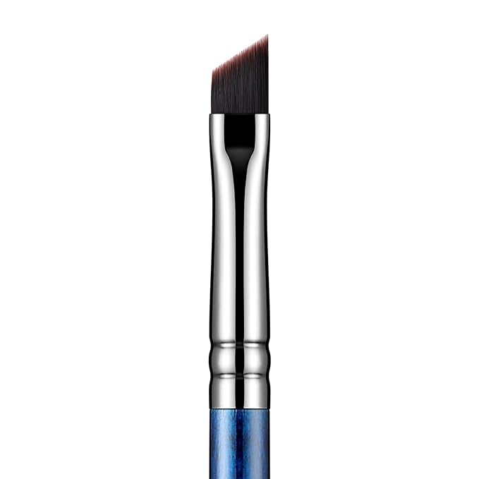 Eyeliner Brush Fine Angled - PRO Precision Gel Eye Liner Makeup Brush -Ultra Thin Slanted Flat Angle - Premium Cruelty Free Synthetic Bristles (E835 Blue)-FemmiqueWomen