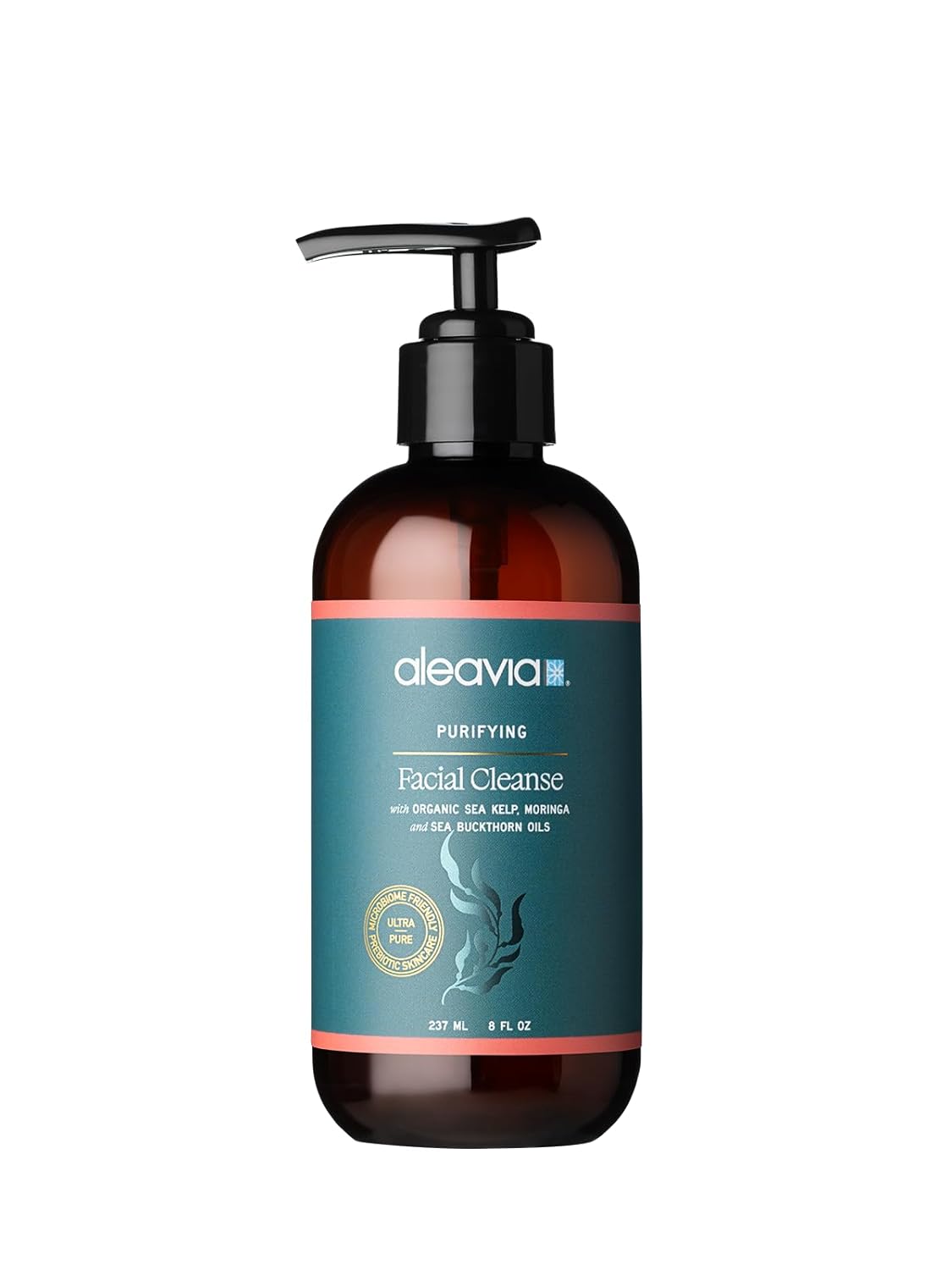 Aleavia Purifying Facial Cleanse – Fragrance-Free Organic & All-Natural Prebiotic, Vegan Face Wash – Nourish your Healthy Skin Microbiome – 8 oz. (New Formula)-FemmiqueWomen