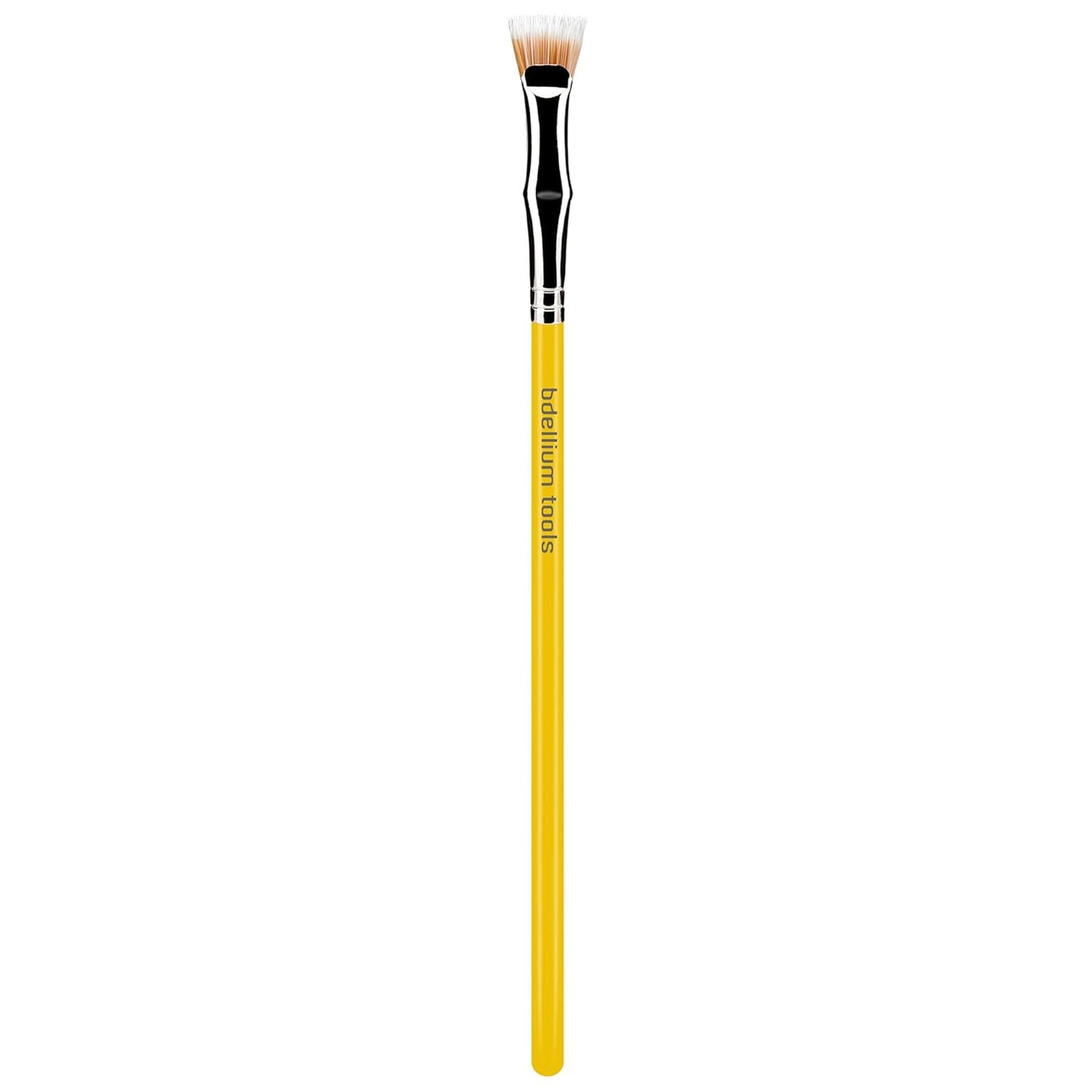 Bdellium Tools Professional Makeup Brush - Studio Series 729 Duo Fiber Bent Mascara Fan - With Soft Synthetic Fibers, For Applying Mascara (Yellow, 1pc)-FemmiqueWomen