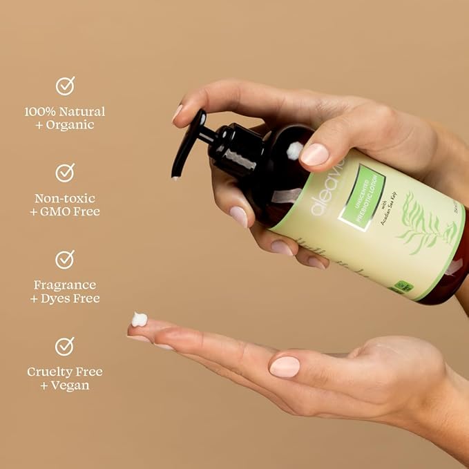 Aleavia Unscented Prebiotic Body Lotion – Fragrance-Free, All-Natural Moisturizing Body Lotion – Sulfate-Free Lotion for Sensitive Skin – 12 Oz-FemmiqueWomen