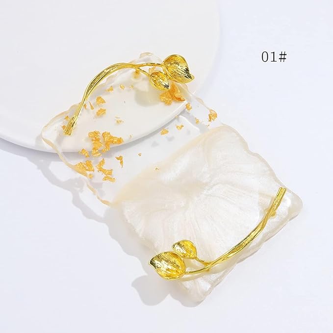 2023 Retro Nail Art Palette, Nail Painting Mixed Color Palette with Leaves Handle, Nail Holder Gel Color Makeup Display Board Pallet (White)-FemmiqueWomen