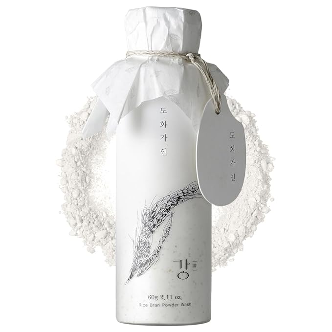 Rice Bran Powder Wash | Gentle Exfoliating Face Wash for Sensitive Skin | Vegan Enzyme Face Scrubber & Exfoliator for Sebum Control – Product of Korea | 60 g (2.1 oz)-FemmiqueWomen
