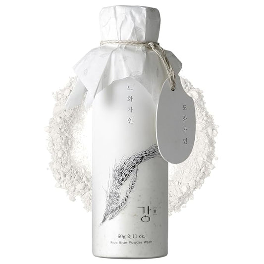 Rice Bran Powder Wash | Gentle Exfoliating Face Wash for Sensitive Skin | Vegan Enzyme Face Scrubber & Exfoliator for Sebum Control – Product of Korea | 60 g (2.1 oz)-FemmiqueWomen