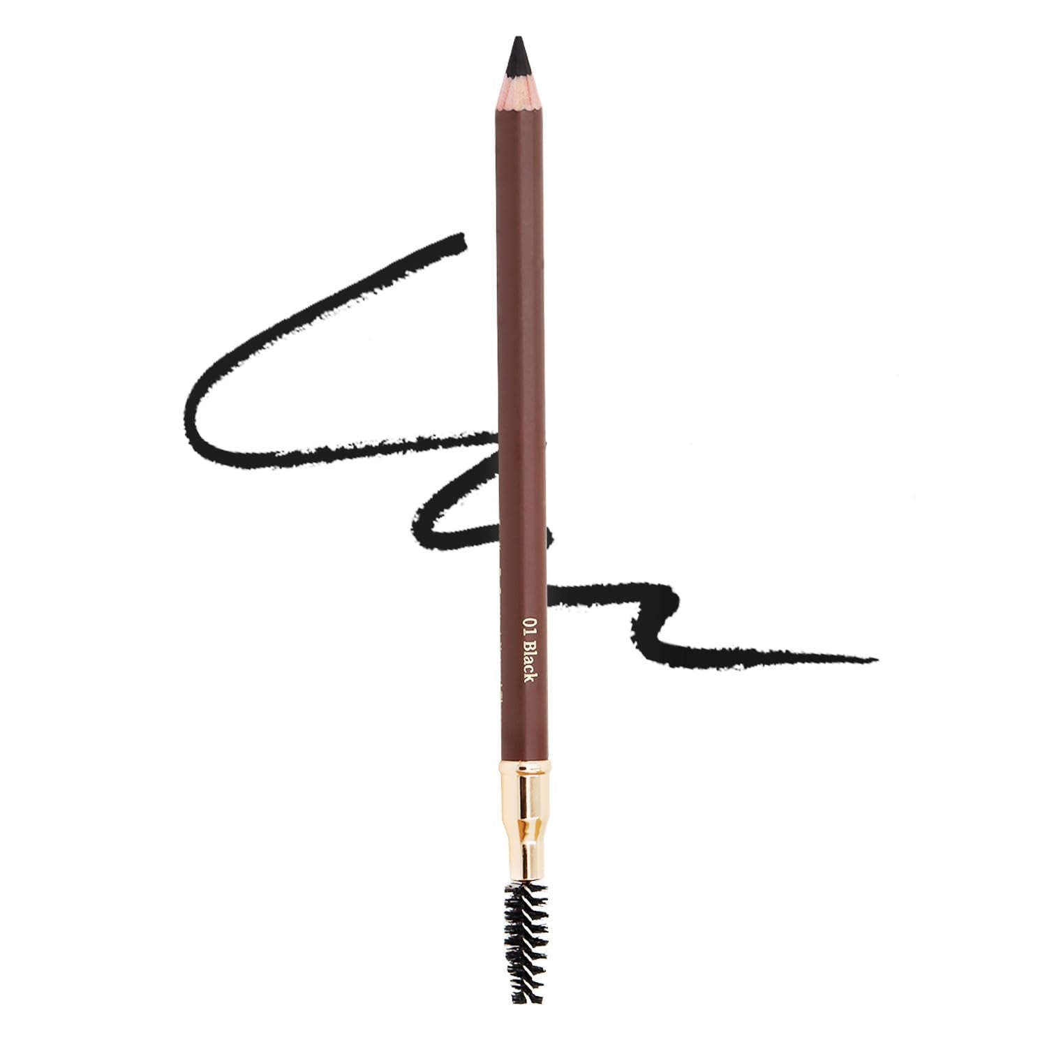 1pcs Eyebrow Pencil Longlasting Waterproof Durable Liner Eyebrow 5 Colors to Choose (1# Black)-FemmiqueWomen