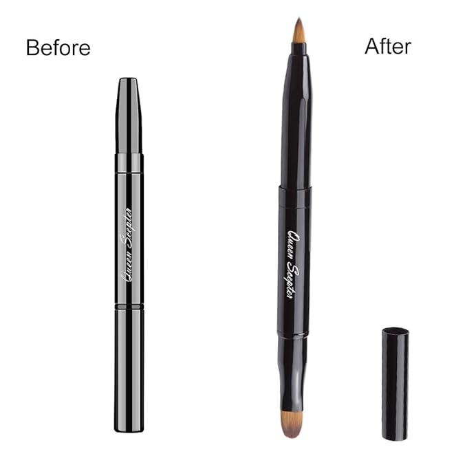 Retractable Lip Brush Concealer Makeup Dual End Travel Size Lipstick Brush With Cap-FemmiqueWomen