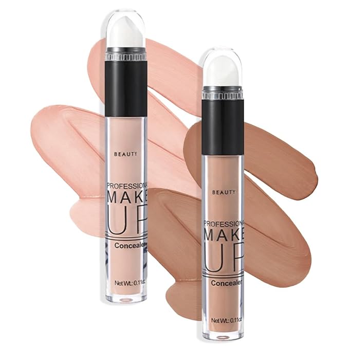 2 Pack Liquid Foundation Cream for Face Makeup,Durable Full Coverage Matte Concealer Make Up,Oil Control & Waterproof Base Primer -0.35+0.35 Fl.Oz (03+04#)-FemmiqueWomen