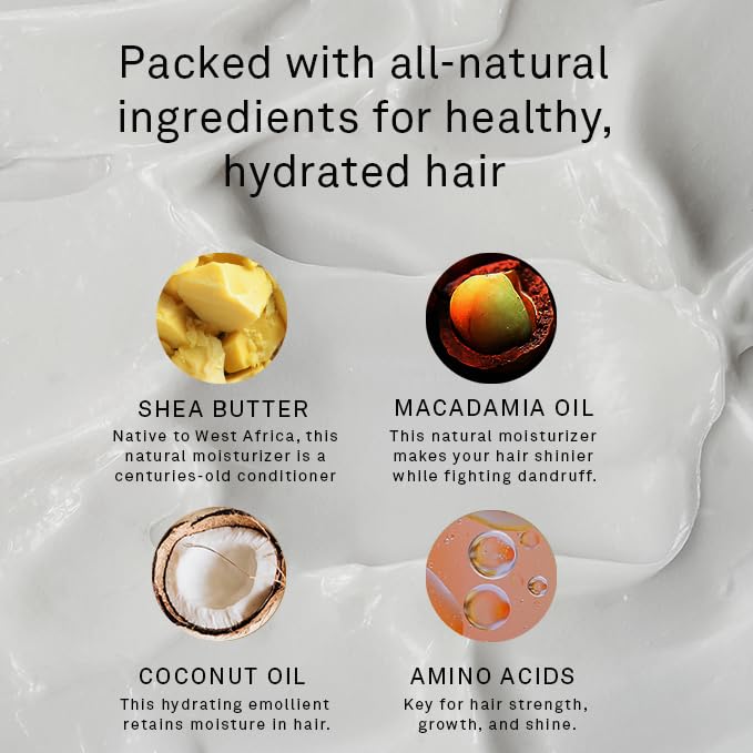 Hawthorne Frizz Fighter Shampoo for Curly Hair with Shea Butter, Macadamia, and Coconut Oil. Hydrate Hair and Tame Frizz. Sulfate Free, Paraben Free. 8 Fl. Oz. 2-Pack.-FemmiqueWomen