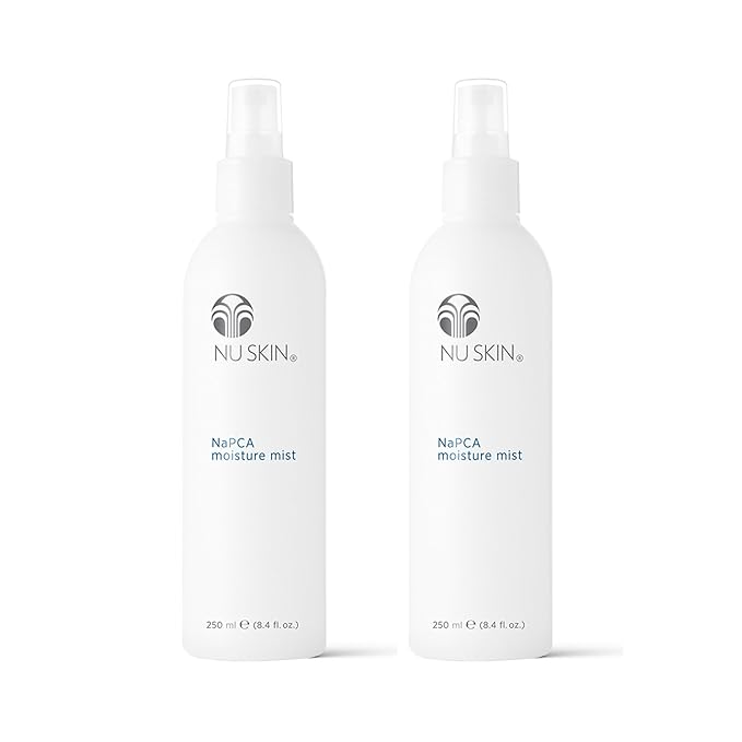 Nu Skin NaPCA Moisture Mist | Revitalizing Moisturizer & Cooling Mist with Hyaluronic Acid | Hydrating Spray for Face, Body & Hair | Sodium PCA for All Skin Types | 8 oz | 2 Pack-FemmiqueWomen