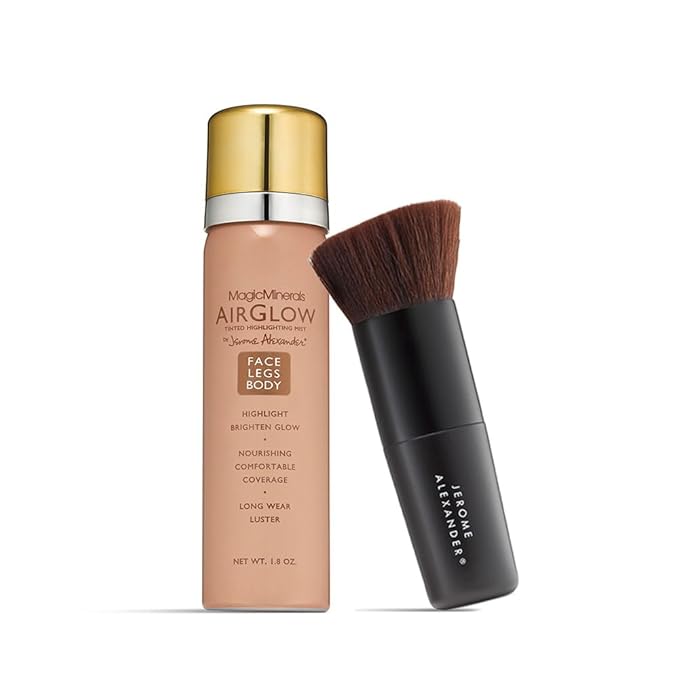 Jerome Alexander MagicMinerals AirGlow Tinted Highlighting Night Mist, Illuminating Airbrush Tinted Moisturizer Spray | 2PC | Bronze Glow-FemmiqueWomen