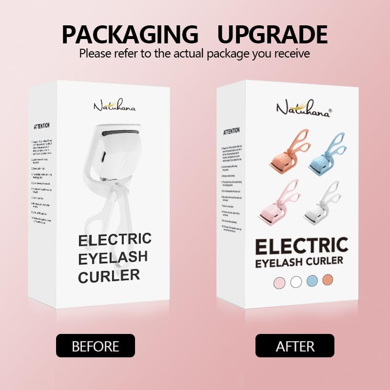 Heated Eyelash Curler with USB,Fast Heat up & 24H Long-Lasting,Rechargeable Electric Lash Curlers,Temperature Control,Safe Anti-Burn Quick Natural Curling Eye Lashes,White-FemmiqueWomen