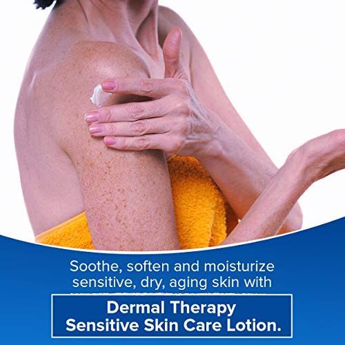 Dermal Therapy Sensitive Skin Lotion - Calming, Non-Irritating Lotion with 15% Allantoin, 10% Shea Butter, Vitamin E - Soothing Relief for Dry, Itchy, Eczema-Prone Skin - 8 fl oz / 240 ml-FemmiqueWomen