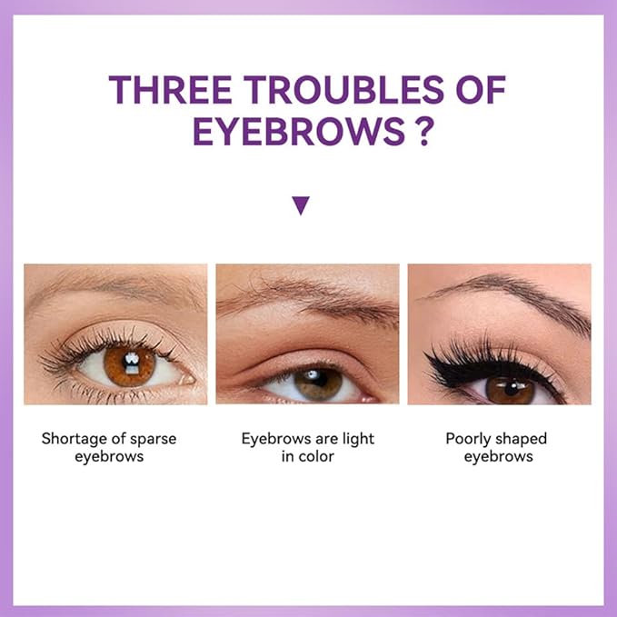 2Pcs Peel Off Eyebrow Tint Gel - Waterproof & Sweatproof All-Day Wear, Transfer-Resistant Tattoo Effect, All Skin Types + Mother’s Day Gift Set, 01#Black-FemmiqueWomen