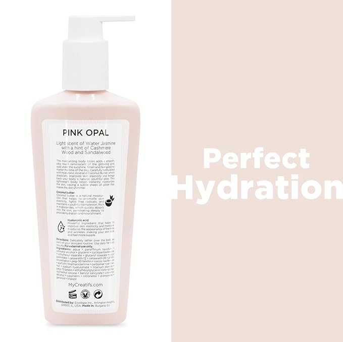 Pink Opal Moisturizing Body Lotion with Coconut Butter and Hyaluronic Acid, 8.5 fl. oz.-FemmiqueWomen