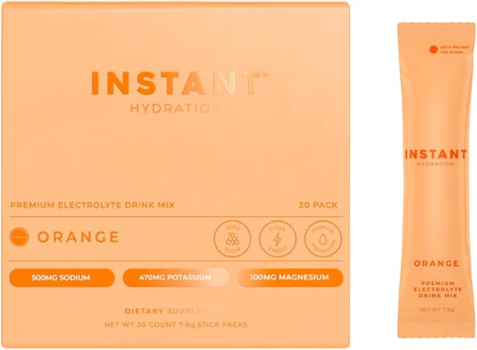 Instant Hydration Electrolytes Powder Packets - Citrus Orange Drink Mix - Zero Sugar - Keto, Vegan, Gluten-Free, Non-GMO - Boost Recovery, Brain Health, Muscle & Tissue Support- 30 Sticks-FemmiqueWomen