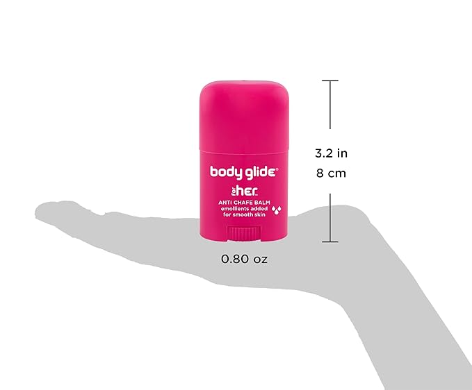 Body Glide For Her Anti Chafe Balm | Chafing stick with added emollients | Great for dry, sensitive skin and/or sensitive areas | Use on chest, bra, butt, groin, arm, and thigh chafing | 0.8oz-FemmiqueWomen