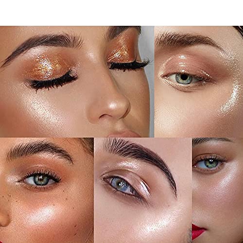 2 Pack Body Luminizer, High Gloss Waterproof Body Luminizer Glitter Face Shimmer Moisturizer Lotion Tan Cream Foundation Makeup Bronzer(101 Rose Gold)-FemmiqueWomen