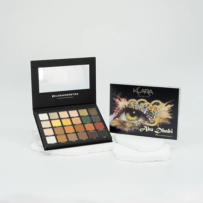 24 Eyeshadow Palette - Festive Luxury Vibrant Bold Full-Color Pigment Long Lasting Matte Shimmer Eye shadow Palette (Abu Dhabi)-FemmiqueWomen