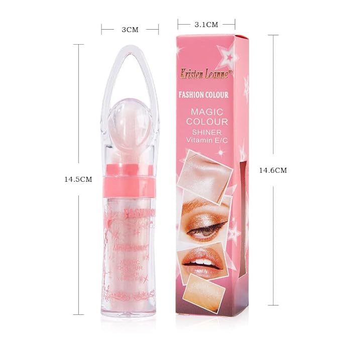 2 Pack Glitter Powder Highlighter Makeup, Body Brightens the Natural Three-Dimensional Face Blusher Patting Powder Highlighter. (01# White moonbeam)-FemmiqueWomen