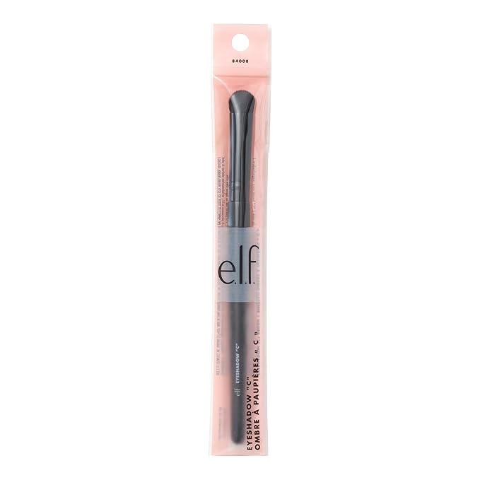 e.l.f. Eyeshadow "C" Brush, Curved Eyeshadow Brush For Blending & Diffusing, Helps Create The Perfect Smoky Eye, Vegan & Cruelty-Free-FemmiqueWomen