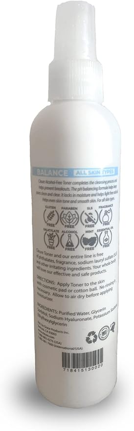 Cleure Alcohol Free Toner for Sensitive Skin - Balancing pH Toner for Face - Paraben, Salicylate, & Fragrance Free (8 oz, Pack of 1)-FemmiqueWomen