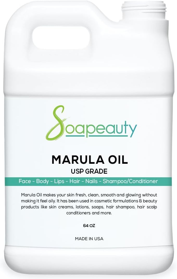 Marula Oil by Soapeauty | 100% Pure & Natural, Cold Pressed, Rich in Vitamin E & Omega Fatty Acids | Best for Skin, Hair, Face, Nails, and Soap Making | 64 fl oz-FemmiqueWomen