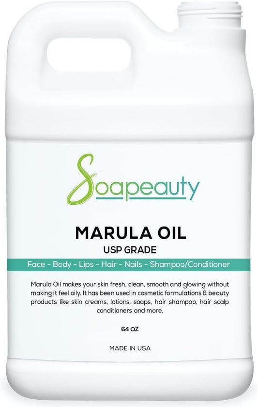 Marula Oil by Soapeauty | 100% Pure & Natural, Cold Pressed, Rich in Vitamin E & Omega Fatty Acids | Best for Skin, Hair, Face, Nails, and Soap Making | 64 fl oz-FemmiqueWomen