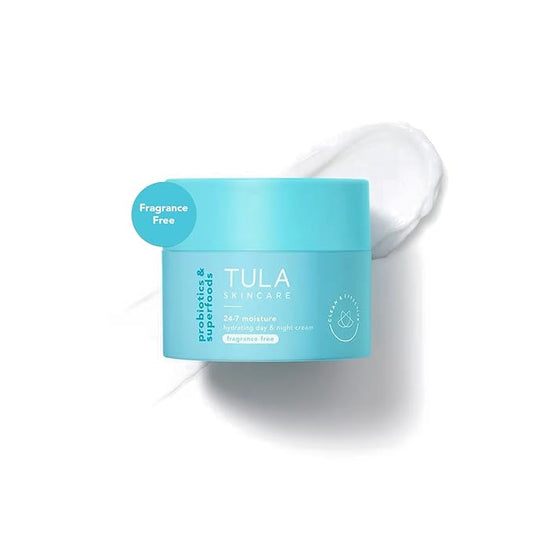 TULA Skin Care 24-7 Hydrating Day & Night Cream Fragrance Free - Nourishing Moisturizer for Face, Maintain Skin Balance & Improve Skin Smoothness, Contains Watermelon & Apple Extract, 1.5 oz.-FemmiqueWomen