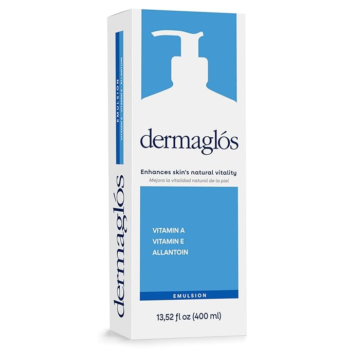Dermaglos Moisturizing Body Lotion for Dry Skin with Extra Vitamin A, Vitamin E & Allantoin | Regenerating Lightweight Moisturizer for Stretch Marks, Tattoos Aftercare, Scars & Wrinkles | 13.52 Fl Oz-FemmiqueWomen