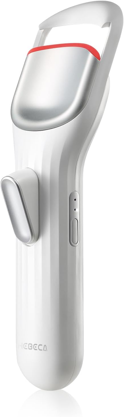 Heated Eyelash Curler Professional - Eye Lashes Curler with Innovative Heating Silicone, Electric Eyelashes Curler with 600mAh Rechargeable Battery EC4001 (White)-FemmiqueWomen