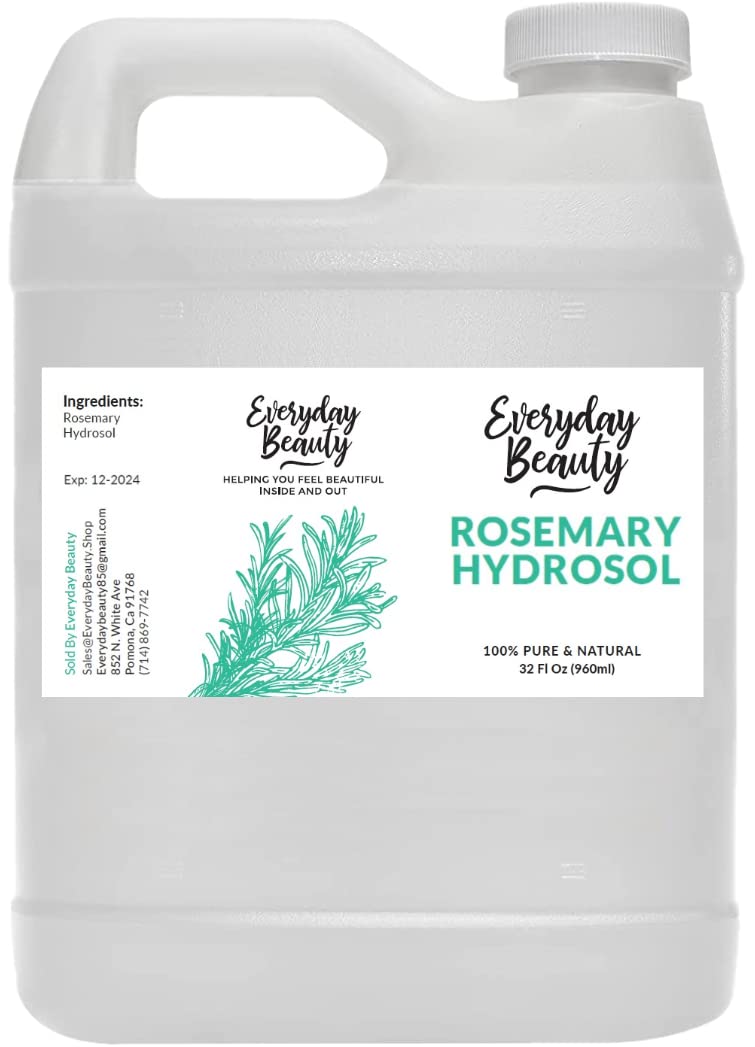 Rosemary Hydrosol - Bulk 32 Fl Oz - Alcohol-Free Vegan All Natural Refreshing for Face, Scalp & Hair - Uplifts, Calming & Soothing for All Skin Types…-FemmiqueWomen