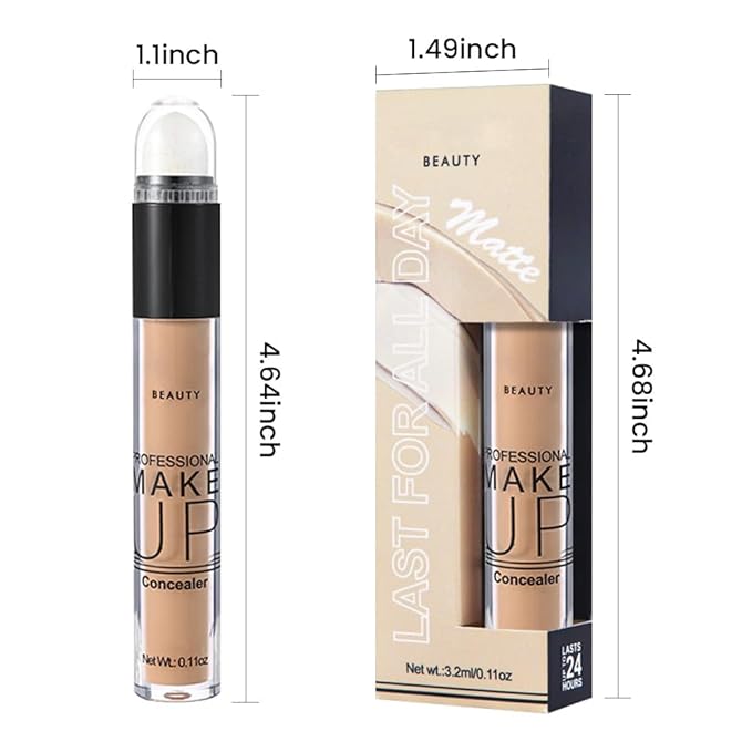 2 Pack Liquid Foundation Cream for Face Makeup,Durable Full Coverage Matte Concealer Make Up,Oil Control & Waterproof Base Primer -0.35+0.35 Fl.Oz (05+06#)-FemmiqueWomen