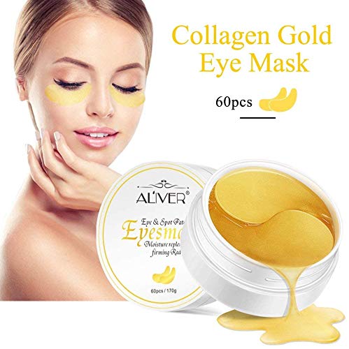 30 Pairs Under Eye Treatment Patches,24k Gold Under Eye Mask for Wrinkles,Puffy Eyes & Bags,Dark Circles,Under Eye Gel Pads,Eye Mask with Hyaluronic Acid-FemmiqueWomen