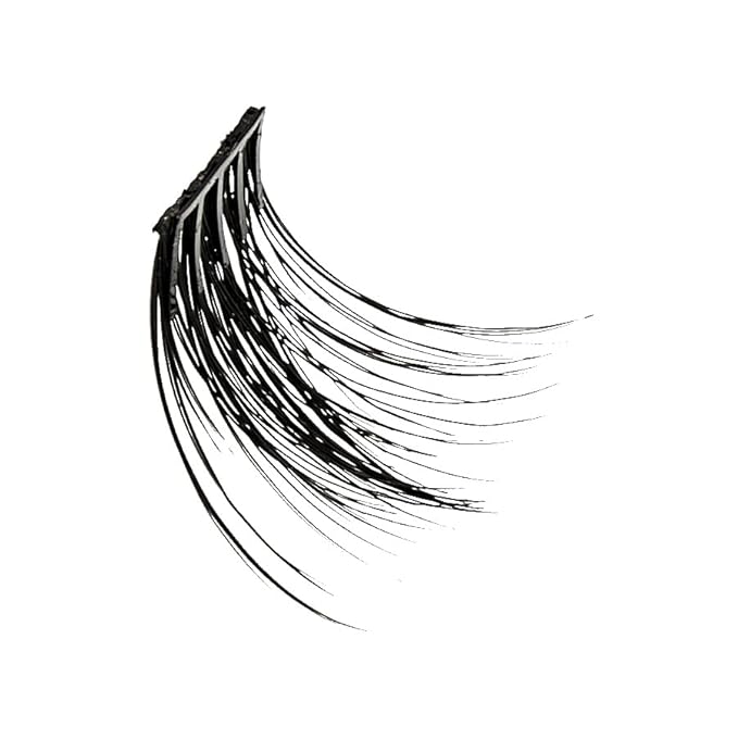 KISS imPRESS Falsies Press On Self Adhesive Eyelashes, 12mm-14mm Glam Volume Press On Lashes, Black, No Glue Needed, Invisible Band, 20 Lash Clusters & Non-Stick Applicator - Spiky-FemmiqueWomen