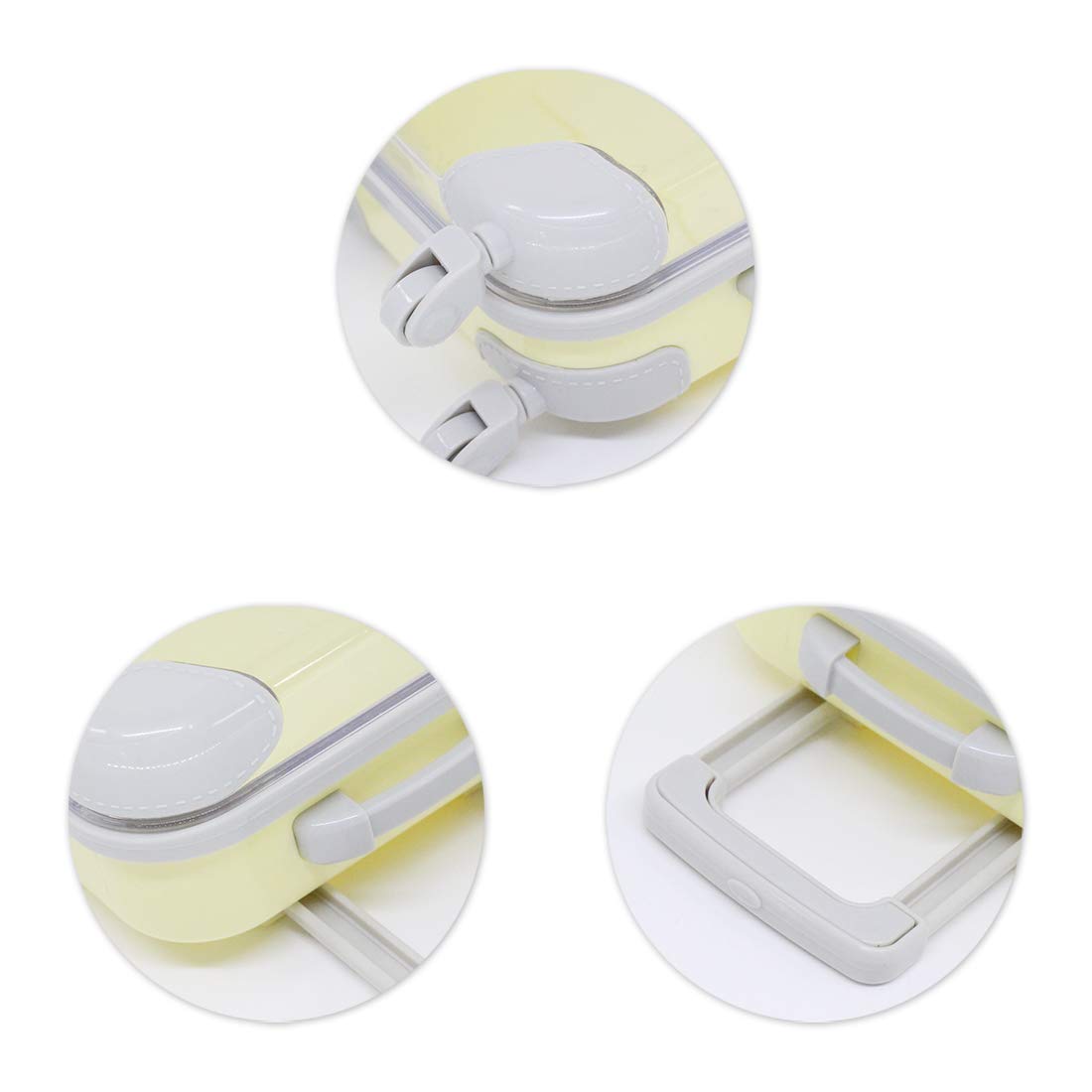 False Eyelash Storage Box, Portable Travel Organizer Mini Luggage False Eyelash Tray Makeup Tool (PALE YELLOW)-FemmiqueWomen