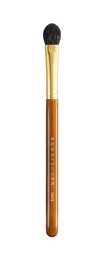 Desert Oak Series Almond Blending Brush - Squirrel & Goat Hair (30/70) for Gentle Powder Application, Bubinga Handle & Brass Ferrule (CM 172)-FemmiqueWomen