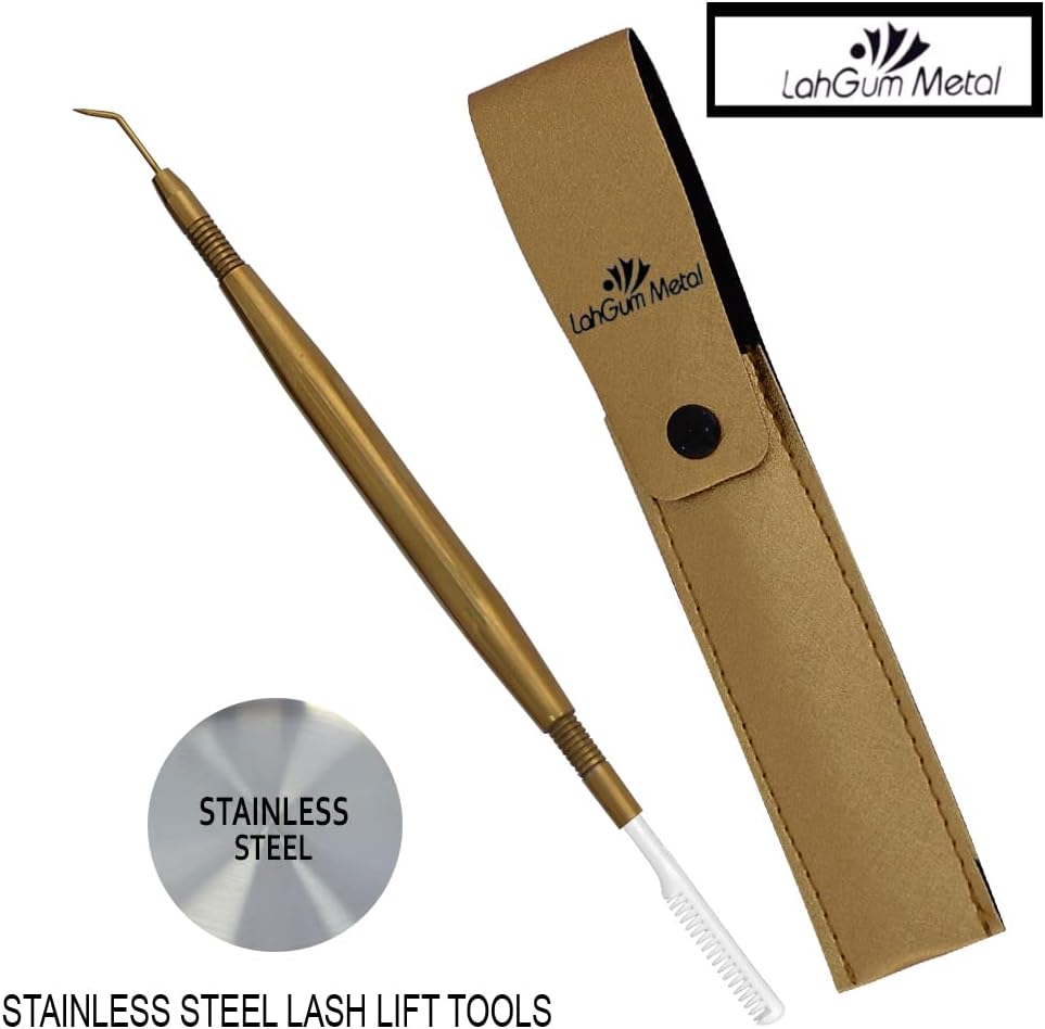 Separation Eye lash Separator Tool Pro Lash Lift Tools and Tint Kit Professional Lifting - Lashes Separater Perm Extension Separating Comb Tinting Lifter Eyelashes Seperator Supplies Silver Steel-FemmiqueWomen