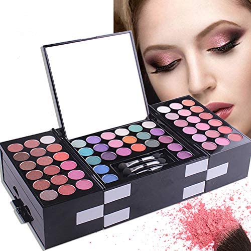 148 Colors Eyeshadow Palette Makeup Contouring Kit Combination with Eyebrow Powder, Lipgloss, Blusher, Press Powder and Concealer - Perfect for Professional and Daily Use-FemmiqueWomen